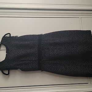 Navy sheath with velvet accent
